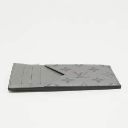 Louis Vuitton Silver Monogram Canvas and Taiga Leather Coin Card Holder