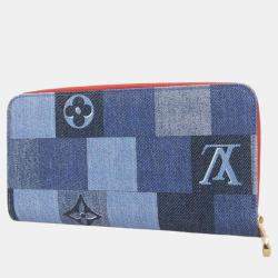 Louis Vuitton Blue Canvas Monogram Zippy Wallet