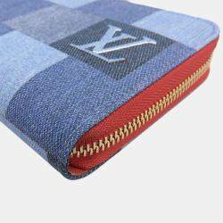 Louis Vuitton Blue Canvas Monogram Zippy Wallet