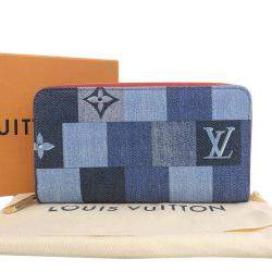 Louis Vuitton Blue Canvas Monogram Zippy Wallet