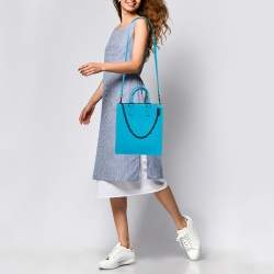Louis Vuitton Turquoise Monogram Taurillon Leather Sac Plat Cross Bag