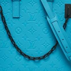 Louis Vuitton Turquoise Monogram Taurillon Leather Sac Plat Cross Bag