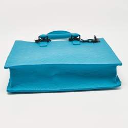 Louis Vuitton Turquoise Monogram Taurillon Leather Sac Plat Cross Bag