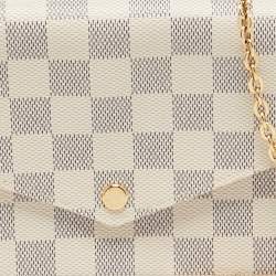 Louis Vuittion Damier Azur Coated Canvas Pochette Felicie Bag