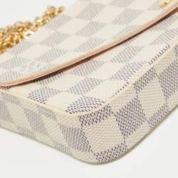 Louis Vuittion Damier Azur Coated Canvas Pochette Felicie Bag