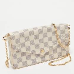 Louis Vuittion Damier Azur Coated Canvas Pochette Felicie Bag