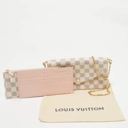 Louis Vuittion Damier Azur Coated Canvas Pochette Felicie Bag