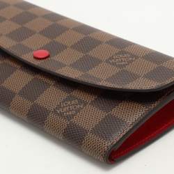 Louis Vuitton Damier Ebene Canvas Emilie Wallet