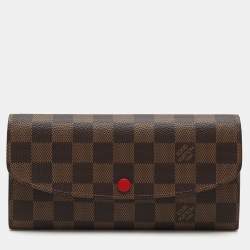 Louis Vuitton Damier Ebene Canvas Emilie Wallet