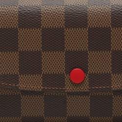 Louis Vuitton Damier Ebene Canvas Emilie Wallet