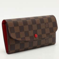 Louis Vuitton Damier Ebene Canvas Emilie Wallet