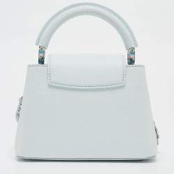 مملوكة مسبقًا Louis Vuitton Blue Glacier Iridescent Taurillon Leather Mini Capucines Bag