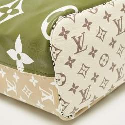 Louis Vuitton Khaki Giant Monogram Canvas Neverfull MM Bag