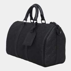 Pre Owned Louis Vuitton Monogram Keepall Bandouliere 35 Taurillon Bag