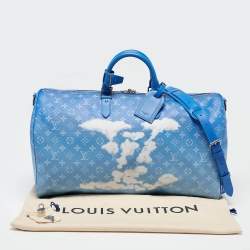 Louis Vuitton Blue Clouds Monogram Canvas Keepall Bandouliere 50 Bag