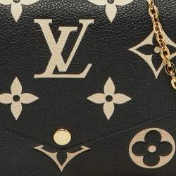 مملوكة مسبقًا Louis Vuitton Black/Beige Giant Monogram Empreinte Leather Felicie Pochette Bag