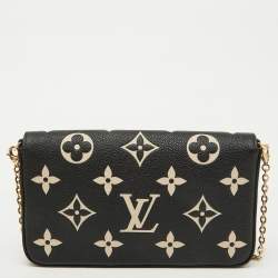 مملوكة مسبقًا Louis Vuitton Black/Beige Giant Monogram Empreinte Leather Felicie Pochette Bag