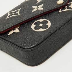 مملوكة مسبقًا Louis Vuitton Black/Beige Giant Monogram Empreinte Leather Felicie Pochette Bag
