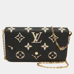 مملوكة مسبقًا Louis Vuitton Black/Beige Giant Monogram Empreinte Leather Felicie Pochette Bag