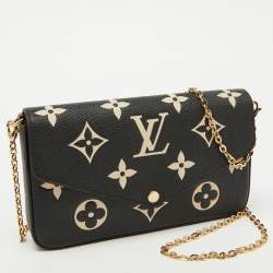 مملوكة مسبقًا Louis Vuitton Black/Beige Giant Monogram Empreinte Leather Felicie Pochette Bag