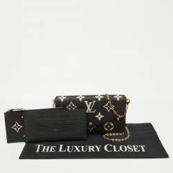 مملوكة مسبقًا Louis Vuitton Black/Beige Giant Monogram Empreinte Leather Felicie Pochette Bag