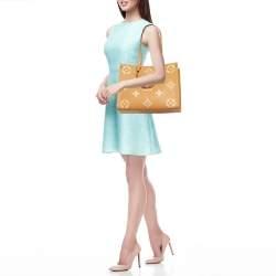 Pre Owned Louis Vuitton Beige/Ivory Monogram Empreinte Leather Onthego MM Tote Bag