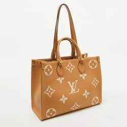 Pre Owned Louis Vuitton Beige/Ivory Monogram Empreinte Leather Onthego MM Tote Bag