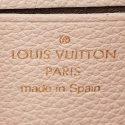 Pre Owned Louis Vuitton Greige Leather Nano Lockme Bucket Bag