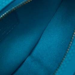 Pre Owned Louis Vuitton Blue Nanogram Embossed Leather Loop Bag