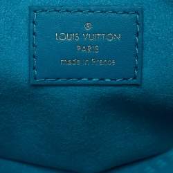 Pre Owned Louis Vuitton Blue Nanogram Embossed Leather Loop Bag