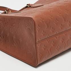 Pre Owned Louis Vuitton Cognac Monogram Empreinte Leather Onthego MM Bag
