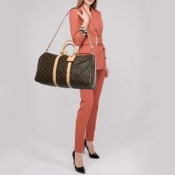 Pre Owned Louis Vuitton Monogram Canvas Keepall Bandouliere 45 Bag