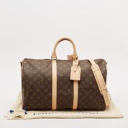 Pre Owned Louis Vuitton Monogram Canvas Keepall Bandouliere 45 Bag