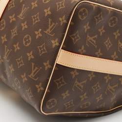 Pre Owned Louis Vuitton Monogram Canvas Keepall Bandouliere 45 Bag