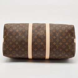 Pre Owned Louis Vuitton Monogram Canvas Keepall Bandouliere 45 Bag