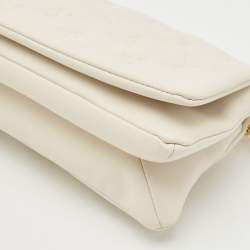 Louis Vuitton White Monogram Embossed Leather Pochette Coussin Bag