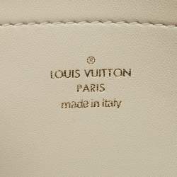 Louis Vuitton White Monogram Embossed Leather Pochette Coussin Bag