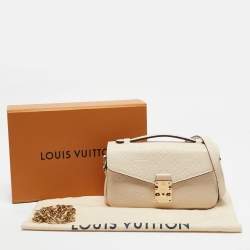 Louis Vuitton Creme Monogram Empreinte Leather Pochette Metis East West Bag