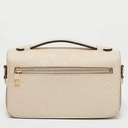 Louis Vuitton Creme Monogram Empreinte Leather Pochette Metis East West Bag