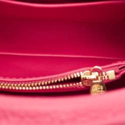 Louis Vuitton Magenta/Beige Taurillon Leather and Rattan Capucines Mini Bag