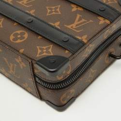 Pre Owned Louis Vuitton Monogram Macassar Canvas Handle Soft Trunk Bag