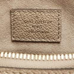 Pre Owned Louis Vuitton Tourterelle Monogram Impreinte Leather Speedy 25 Bandouliere Bag