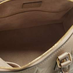 Pre Owned Louis Vuitton Tourterelle Monogram Impreinte Leather Speedy 25 Bandouliere Bag