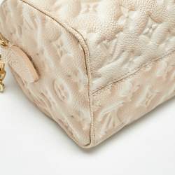 Pre Owned Louis Vuitton Beige Clair Summer Stardust Monogram Empreinte Leather Speedy Bandouliere 20 Bag