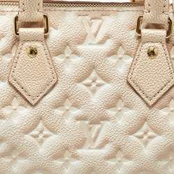Pre Owned Louis Vuitton Beige Clair Summer Stardust Monogram Empreinte Leather Speedy Bandouliere 20 Bag