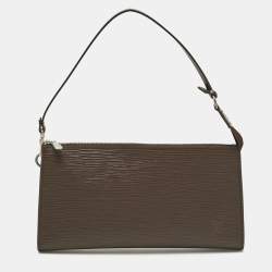 Pre Owned Louis Vuitton Moka Epi Leather Pochette Accessoires Bag