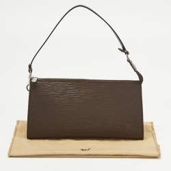 Pre Owned Louis Vuitton Moka Epi Leather Pochette Accessoires Bag
