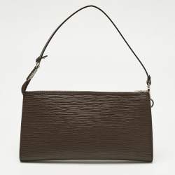 Pre Owned Louis Vuitton Moka Epi Leather Pochette Accessoires Bag