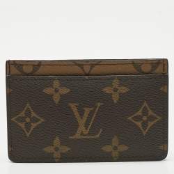 Pre Owned Louis Vuitton Monogram Reverse Canvas Card Holder