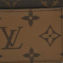 Pre Owned Louis Vuitton Monogram Reverse Canvas Card Holder